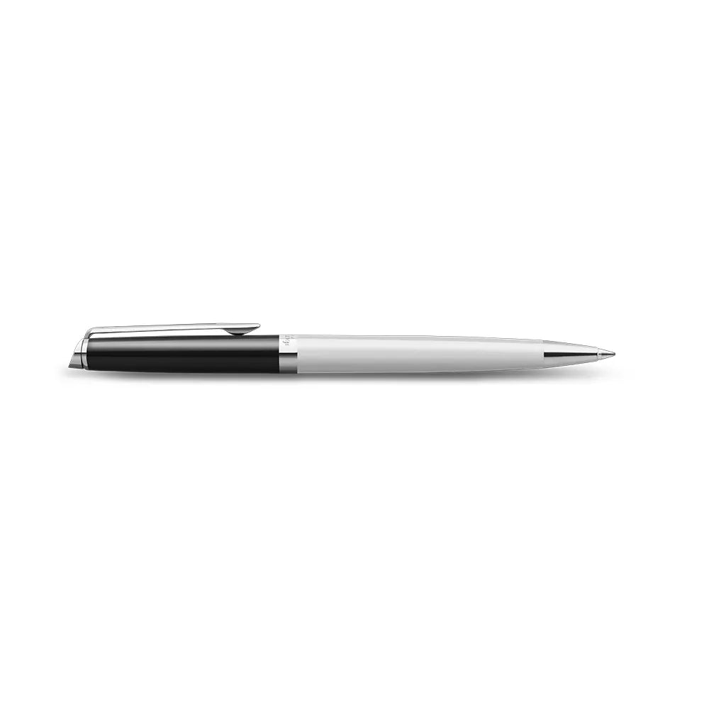 Waterman Hemisphere Colour Blocking Black & White Chrome Trim Ballpoint Pen