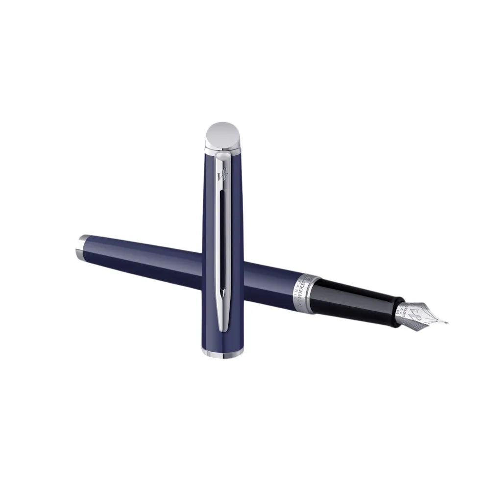 Waterman Hemisphere Dark Blue Lacquer with Palladium-Coated Trim Fountain Pen - Fine Nib