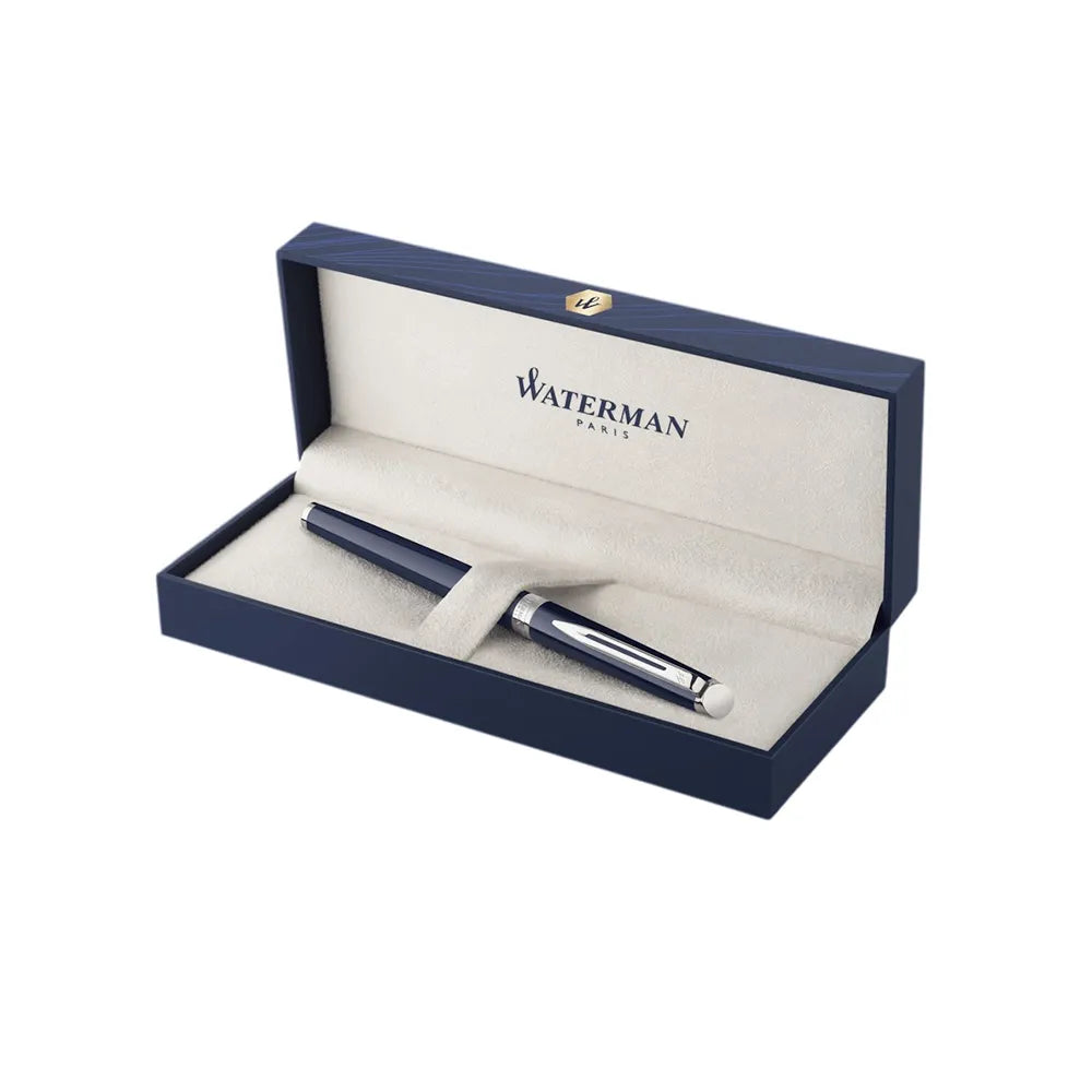 Waterman Hemisphere Dark Blue Lacquer with Palladium-Coated Trim Fountain Pen - Fine Nib