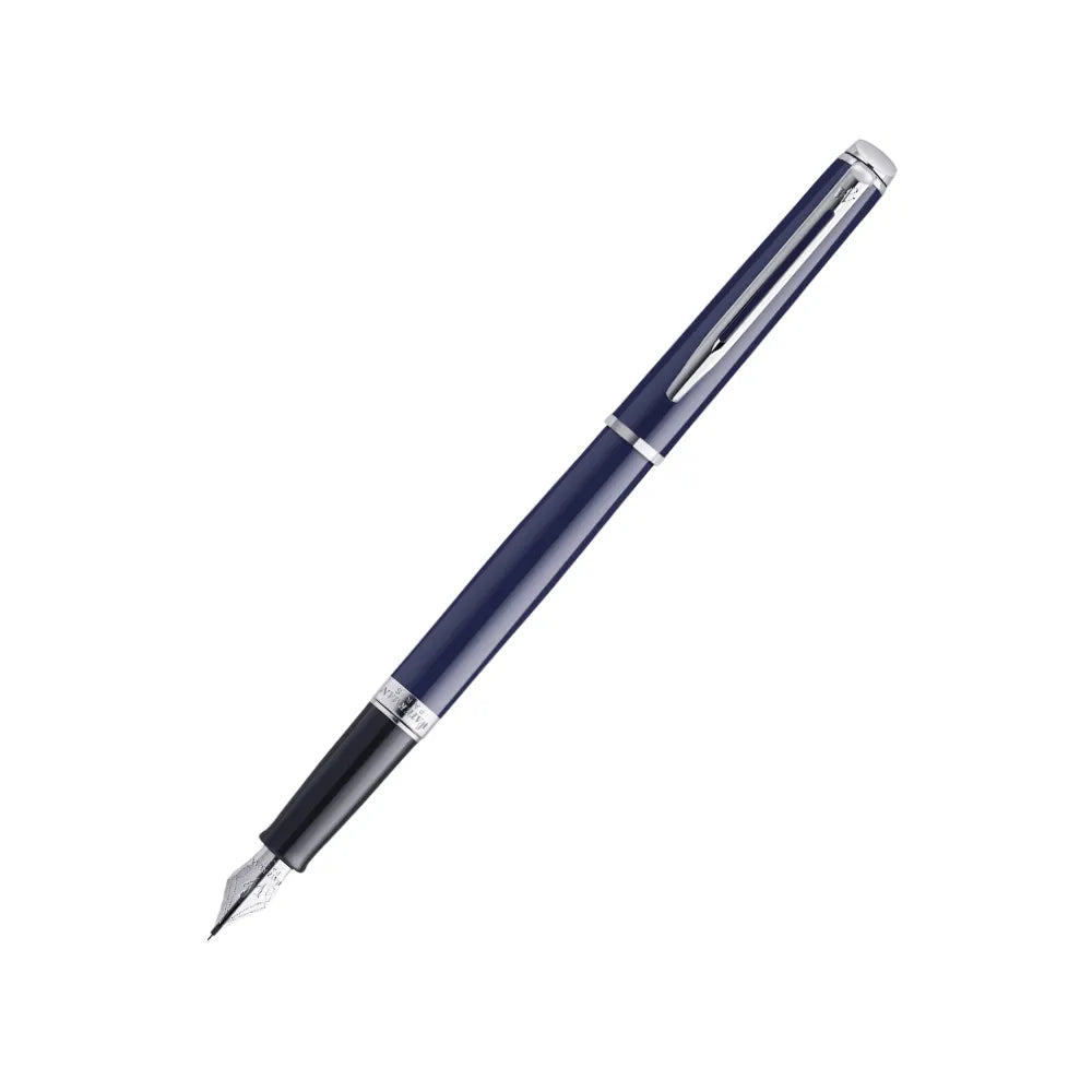 Waterman Hemisphere Dark Blue Lacquer with Palladium-Coated Trim Fountain Pen - Fine Nib