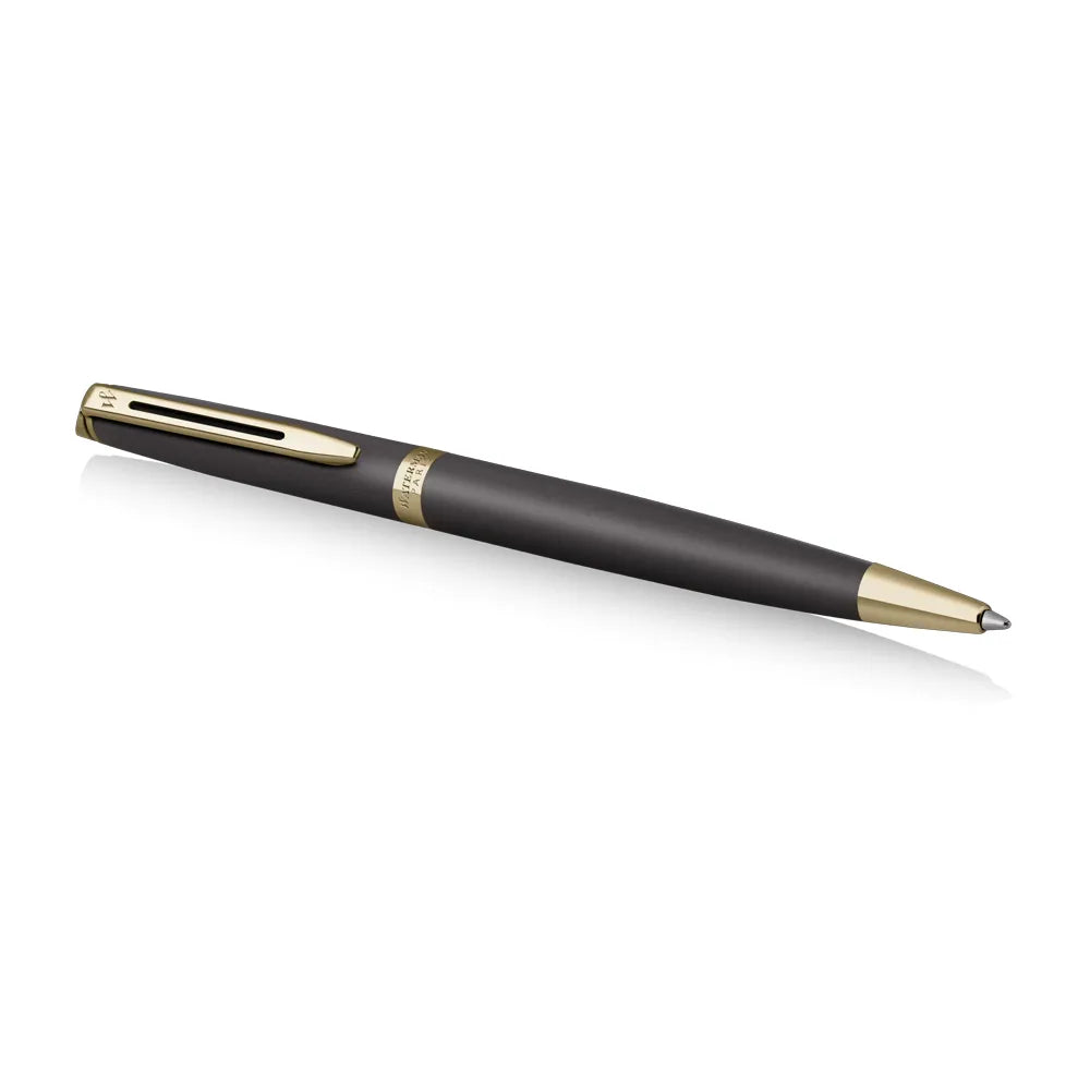 Waterman Hemisphere Metallic Black Lacquer with Gold Trim Ballpoint Pen