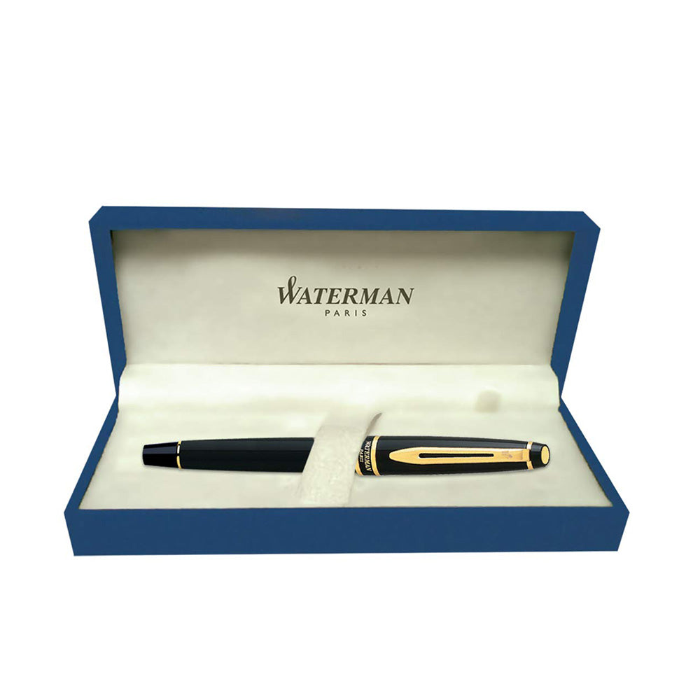 Waterman Expert Black GT Fountain Pen – Medium Nib
