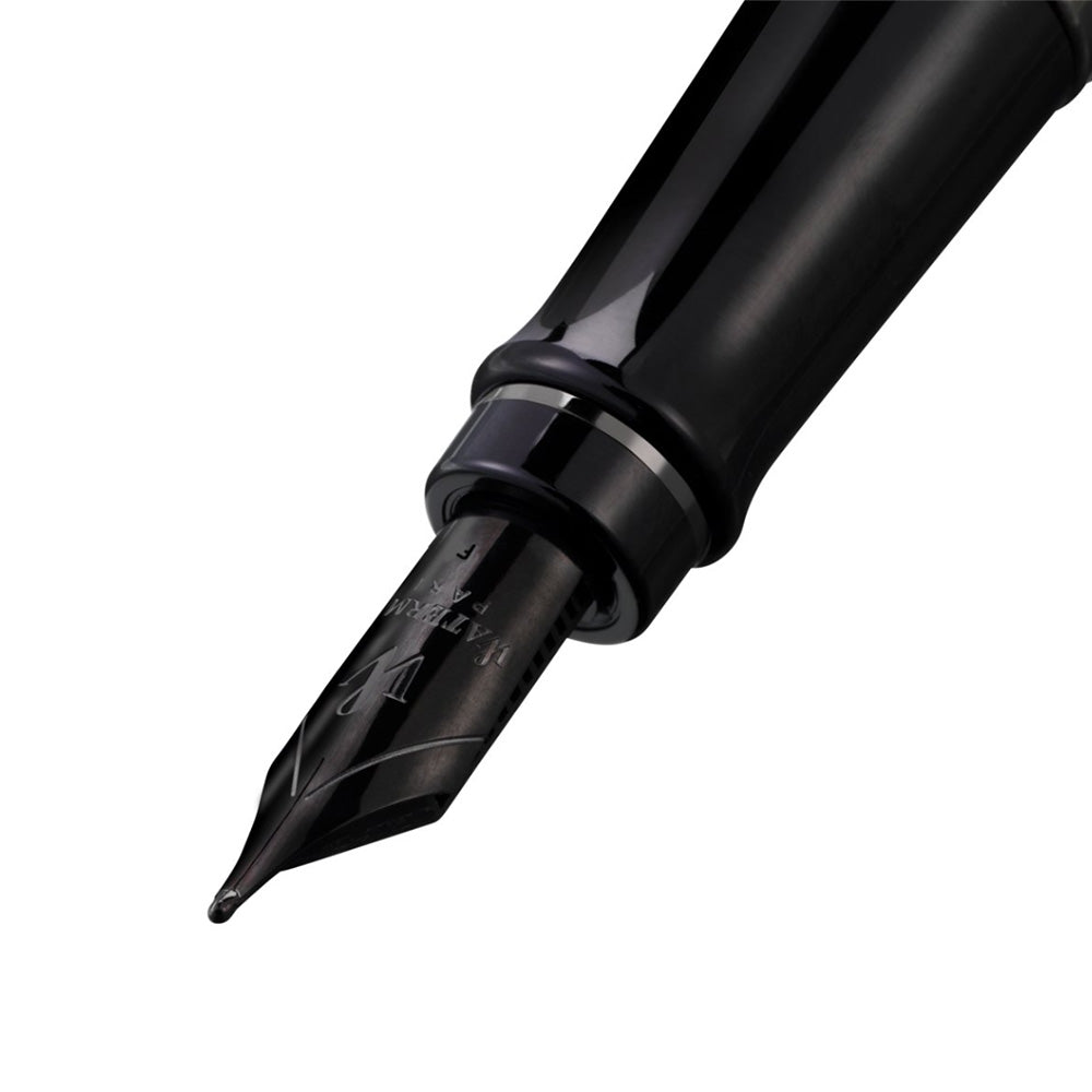 Waterman Expert Metallic Silver with Ruthenium Trim Fountain Pen – Fine Nib