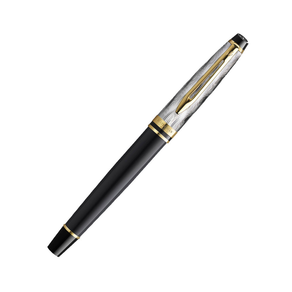 Waterman Expert Reflections of Paris Special Edition Deluxe Black with Gold Trim Fountain Pen - Fine Nib