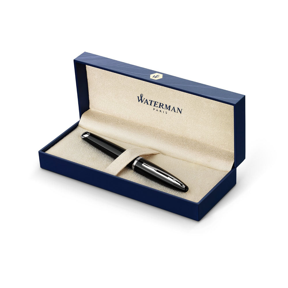 Waterman Carene Black Sea ST Fountain Pen - 18Kt Gold Rhodium-Plated Medium Nib