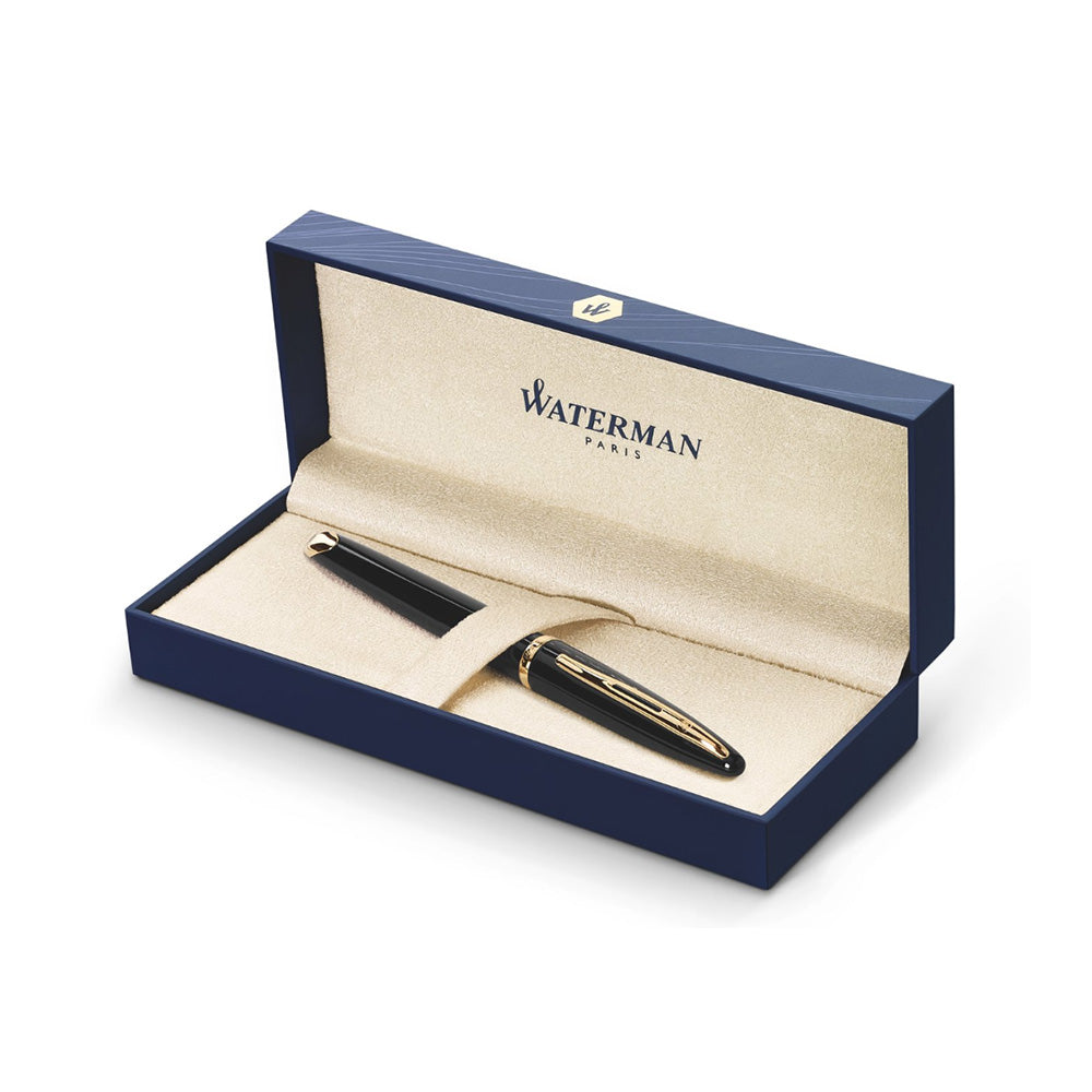 Waterman Carene Black Sea Lacquer GT Fountain Pen - 18Kt Gold Rhodium-Plated Nib