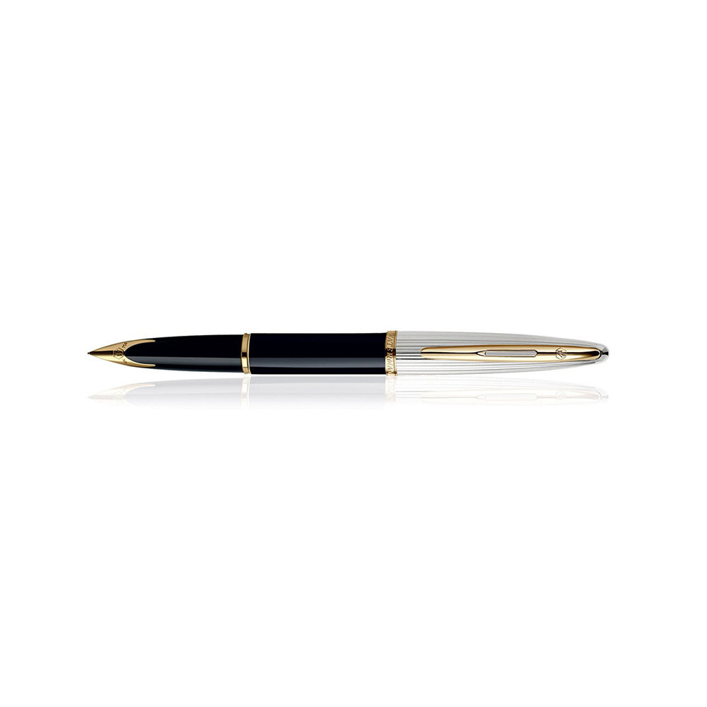 Waterman Carene Deluxe Black GT Fountain Pen – 18Kt Gold Fine Nib