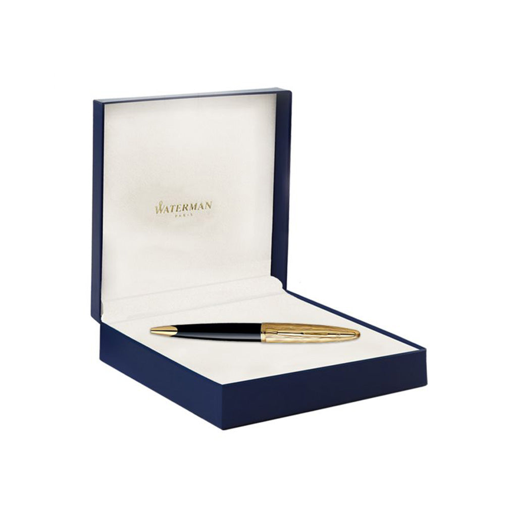 Waterman Carene Essential Black & Gold with Gold Trim Ballpoint Pen