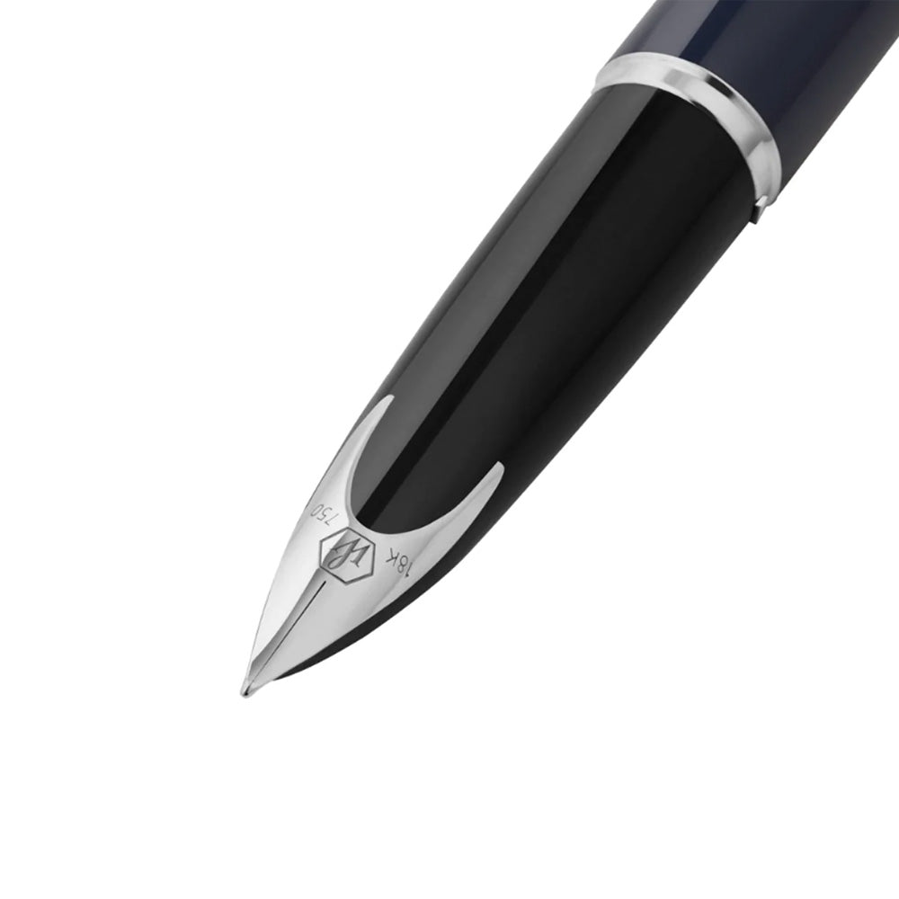 Waterman Carene L'essence Du Bleu CT Fountain Pen- 18Kt Gold Rhodium-Plated Medium Nib