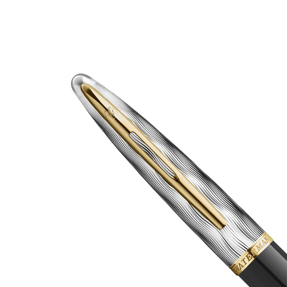 Waterman Carene Reflections Of Paris Special Edition Deluxe Black Gold Trim Fountain Pen Fine Nib