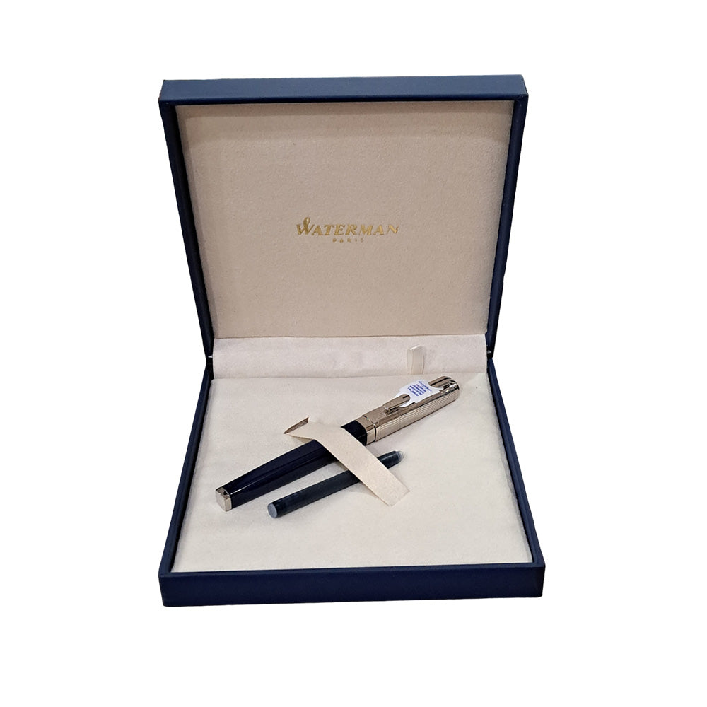Waterman Exception L'essence Du Bleu CT Fountain Pen - 18Kt Gold Rhodium-Plated Medium Nib