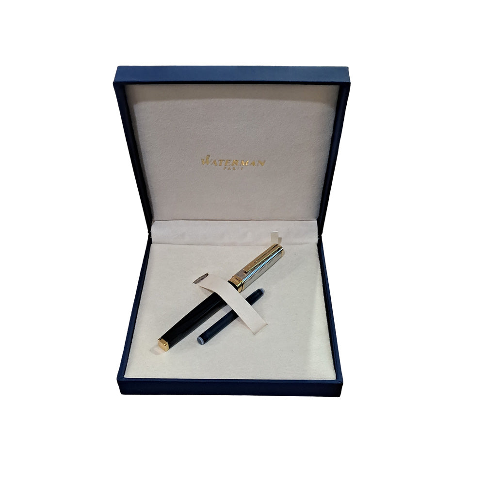 Waterman Exception Reflections of Paris Special Edition Deluxe Black Lacquer GT Fountain Pen - 18Kt Gold Fine Nib