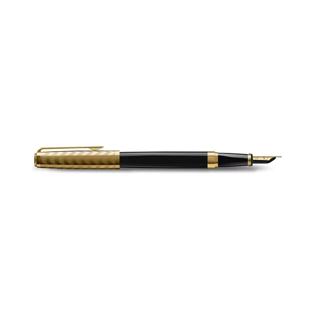 Waterman Exception Opera Special Edition Deluxe Black Lacquer with Gold-Plated Cap & Trim Fountain Pen - 18Kt Gold Nib