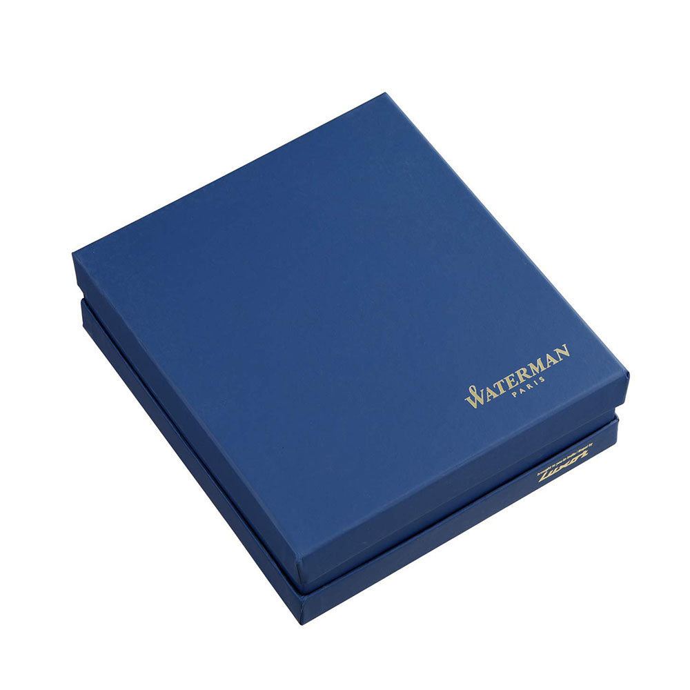 Waterman Expert Matte Black Chrome Trim Ball Pen with Passport Holder