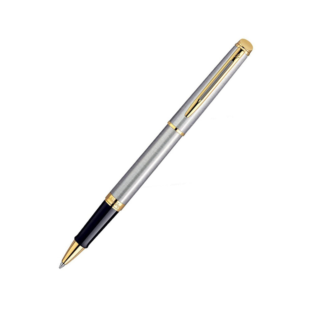 Waterman Hemisphere Stainless Steel GT Rollerball Pen With Pocket Watch (Free)