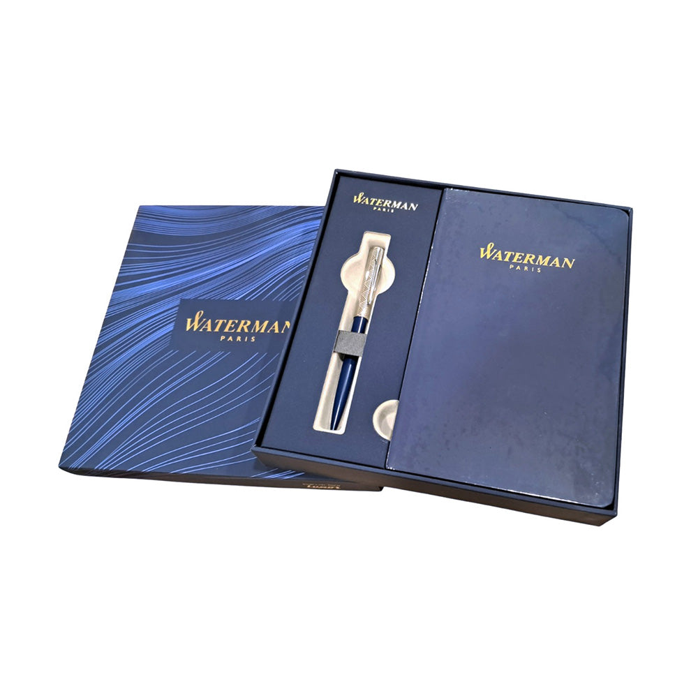 Waterman Allure Deluxe Blue CT Ballpoint Pen with A5 Notebook