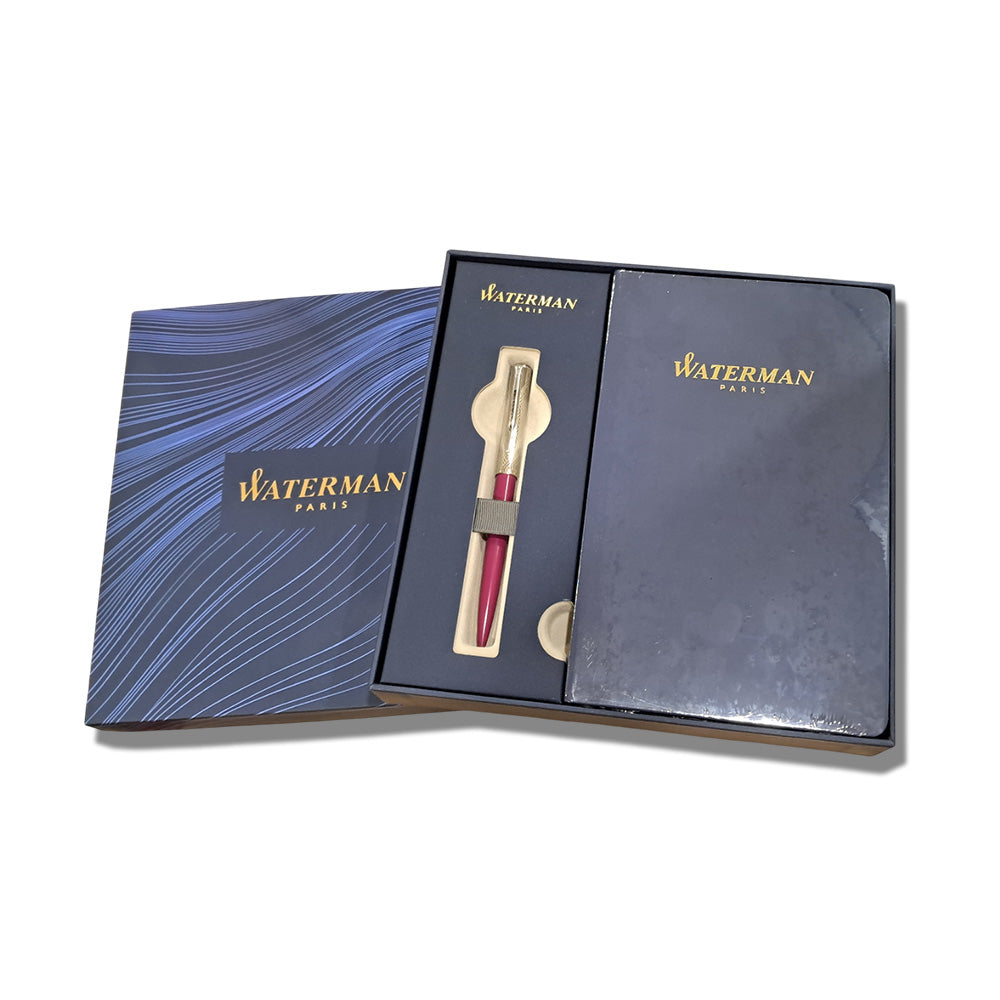 Waterman Allure Deluxe Pink CT Ballpoint Pen With A5 Notebook