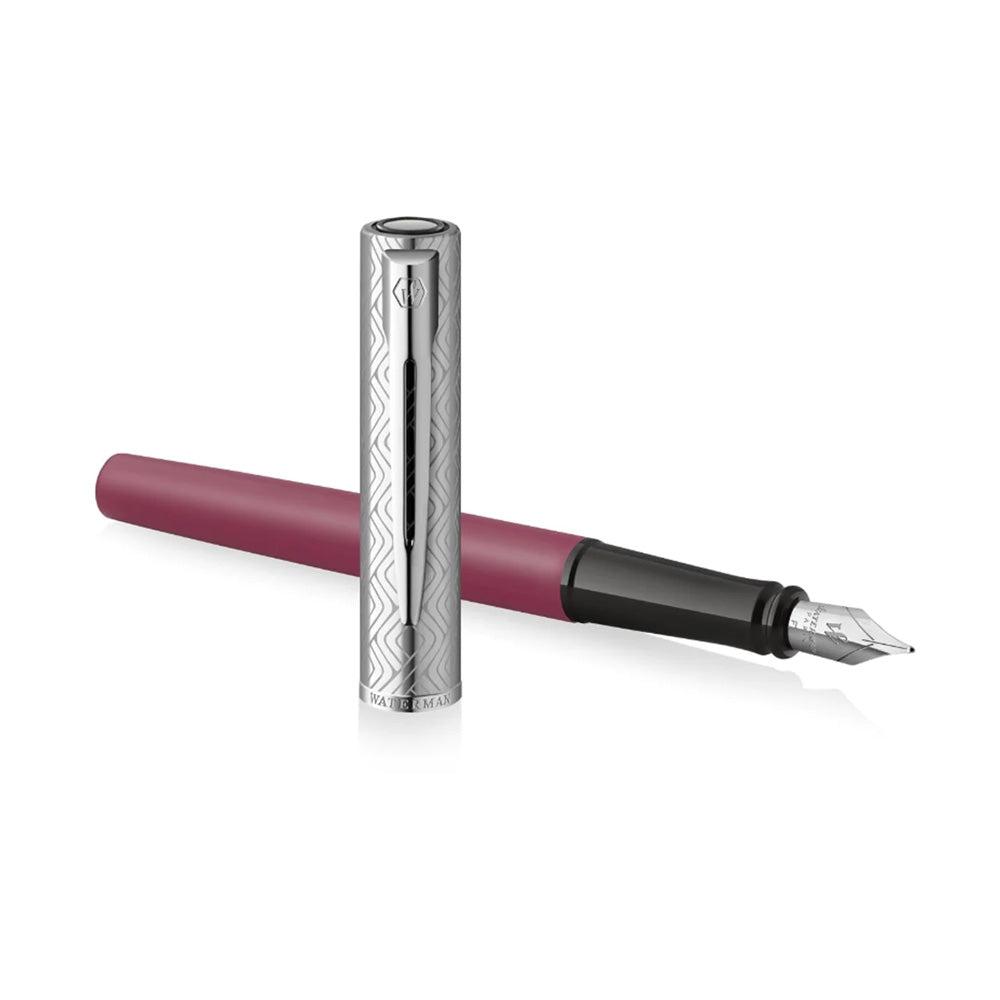 Waterman Allure Deluxe Pink CT Fountain Pen – Fine Nib With A5 Notebook