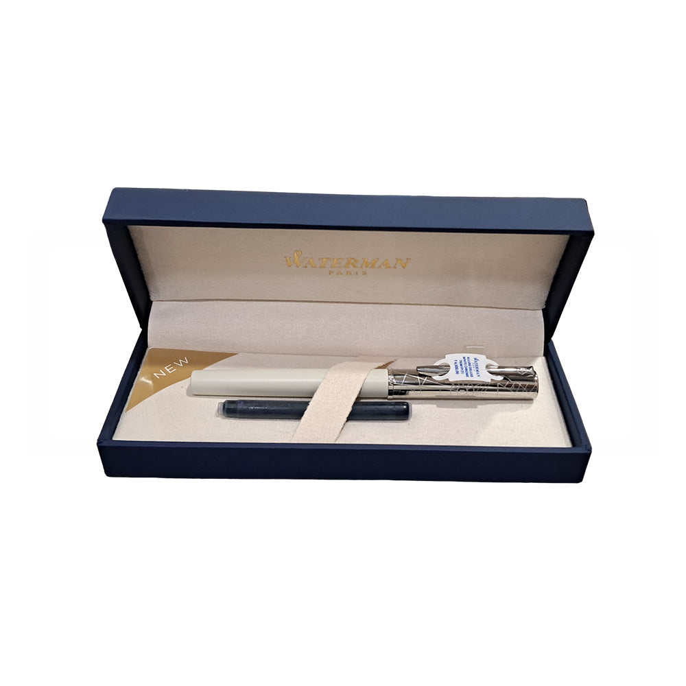Waterman Allure Deluxe White CT Fountain Pen – Fine Nib