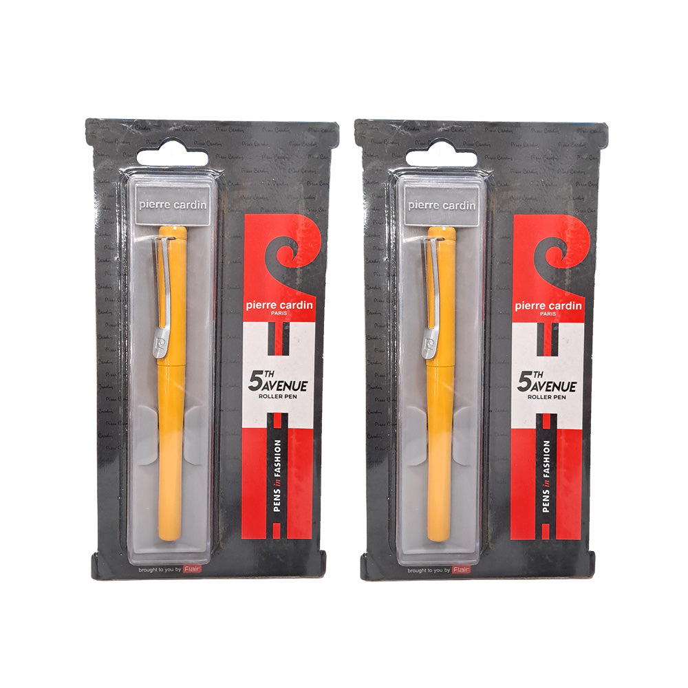 Pierre Cardin 5th Avenue Yellow Roller Pen (Pack of 2)
