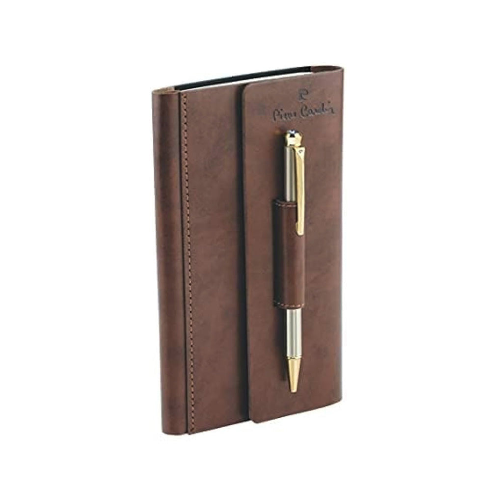 Pierre Cardin Business Set of Exclusive Brown Ball Pen & Diary