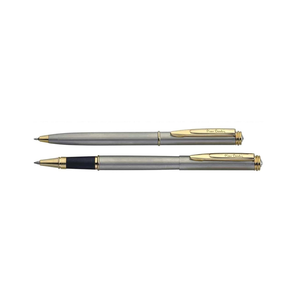 Pierre Cardin Long Champ Exclusive Set of Luxurious Chrome Finish Roller Pen & Ball Pen