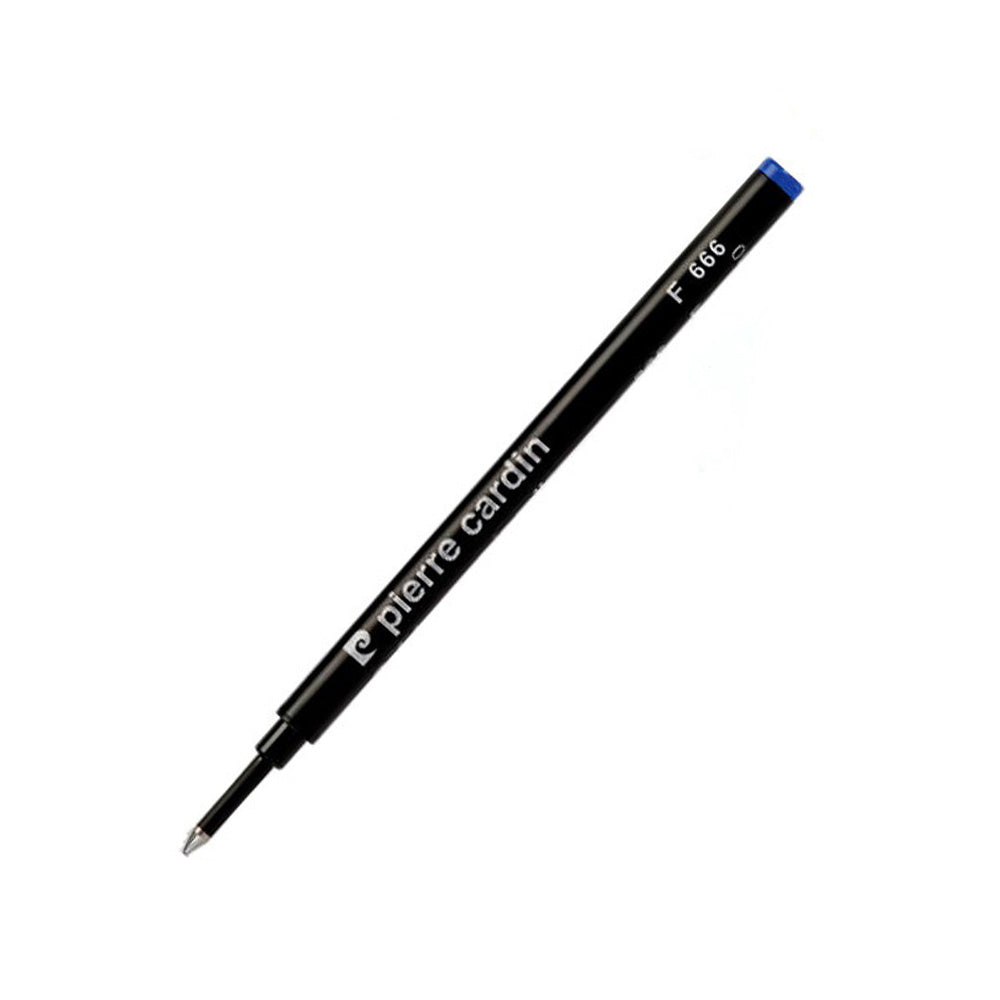 Pierre Cardin 666 Roller Refill Enhance your writing experience with the Pierre Cardin 666 Roller Refill. Designed for smooth and consistent performance, this refill is perfect for all Pierre Cardin roller pens and similar models. Ink Color: Black Tip Size: Fine point for precise and clear writing Special Features: Non-dry refill with the longest cap-off time for great performance Smooth ink flow that glides effortlessly over paper Equipped with an end plug in the ink color and a protective cap