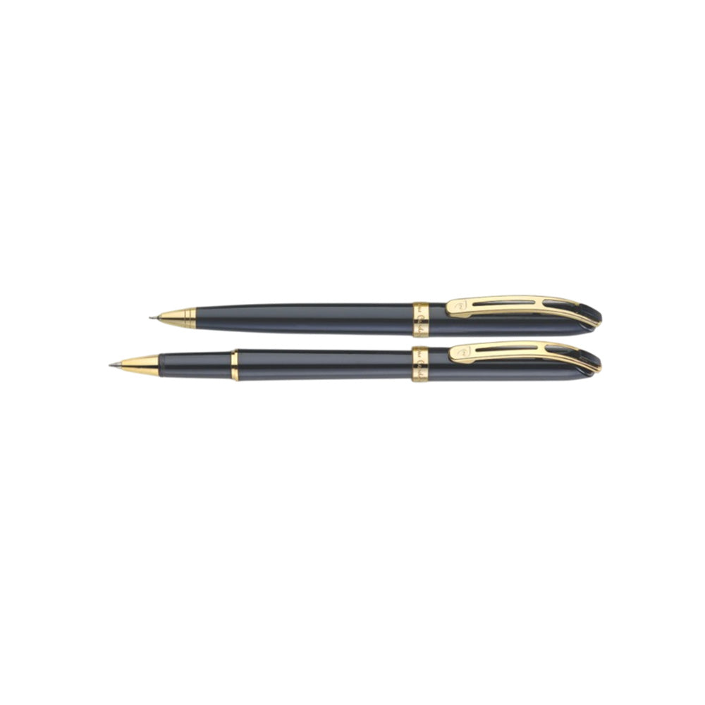 Pierre Cardin Monte Rosa Set of Black GT Roller Pen & Ball Pen