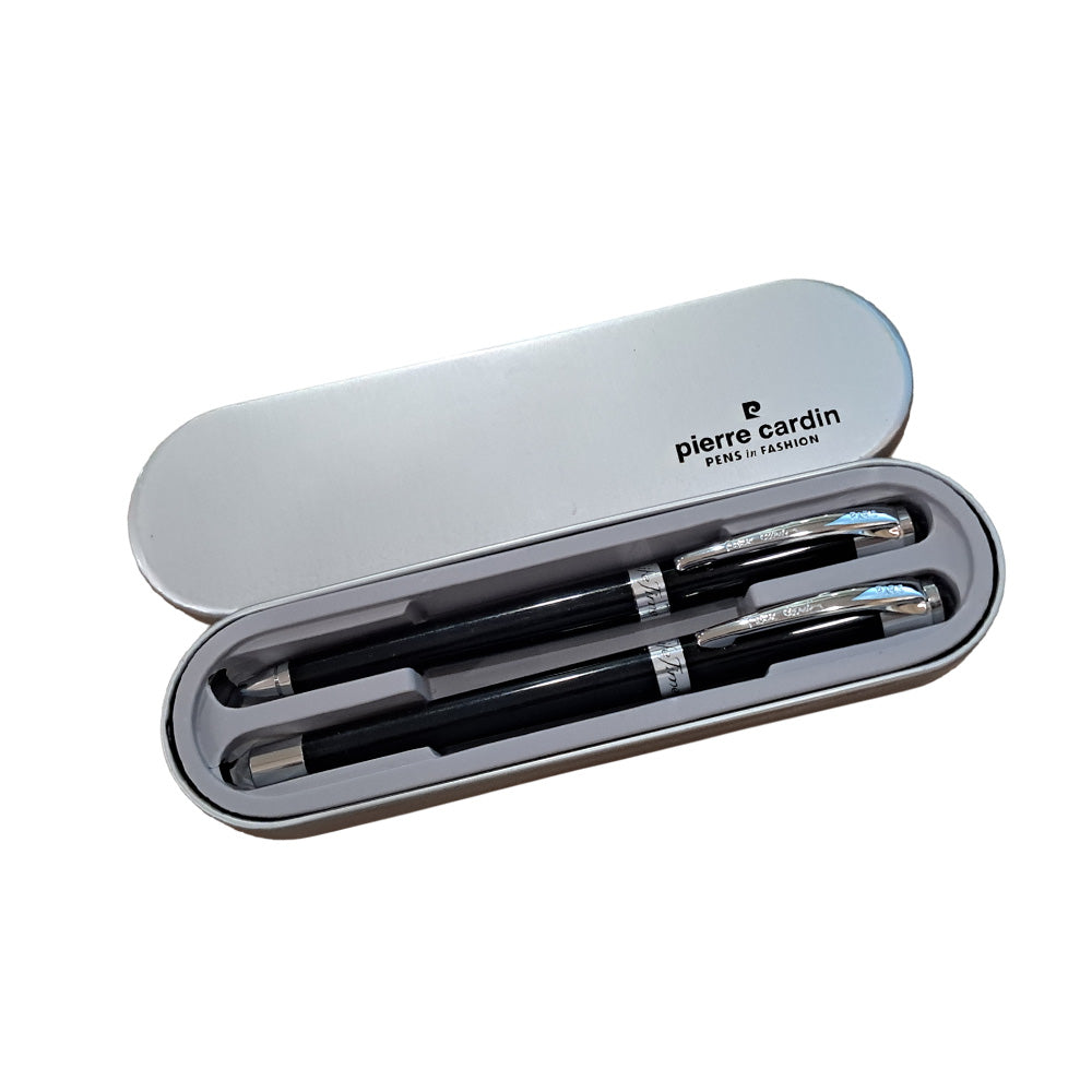 Pierre Cardin Lifetime Set of Black CT Roller Pen & Ball Pen