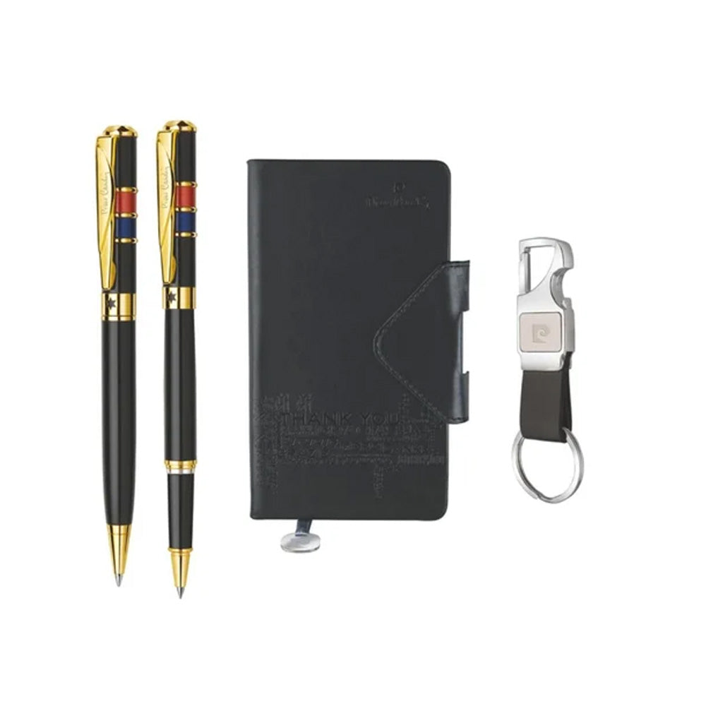 Pierre Cardin Prestige Set of Thank You Diary/ Lamor Ball Pen/ Lamor Roller Pen & Keychain