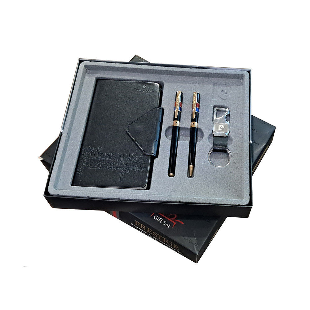 Pierre Cardin Prestige Set of Thank You Diary/ Lamor Ball Pen/ Lamor Roller Pen & Keychain
