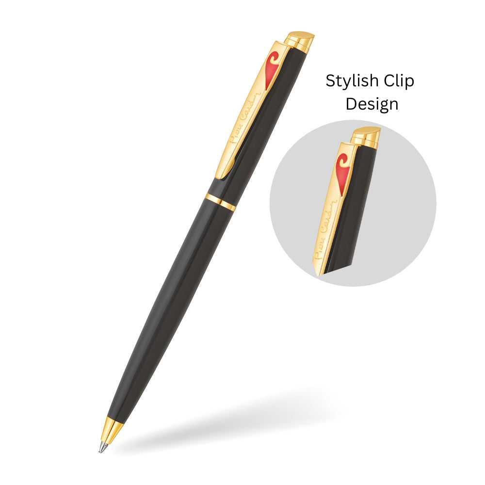 Pierre Cardin Comet Red Rose Set Exclusive Black GT Ball Pen + Black Diary