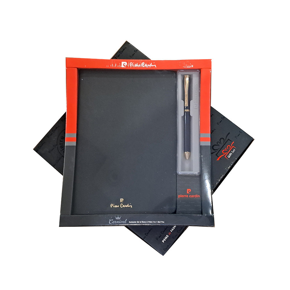 Pierre Cardin Carnival Exclusive Set of Black Diary & Blue Vista 2-in-1 Ball Pen