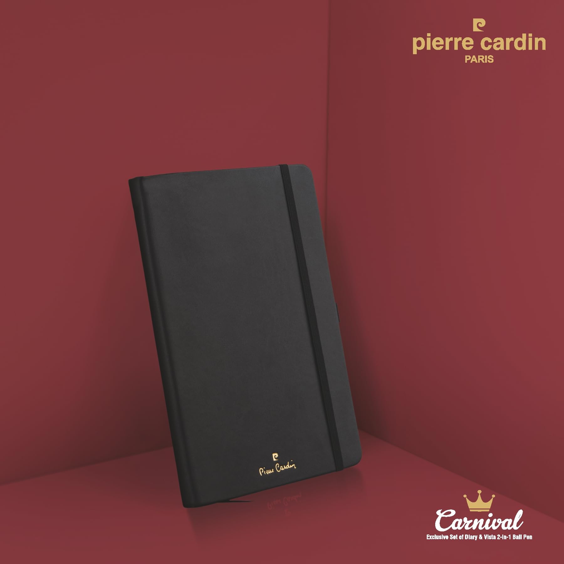 Pierre Cardin Carnival Exclusive Set of Black Diary & Monochrome Vista 2-in-1 Ball Pen