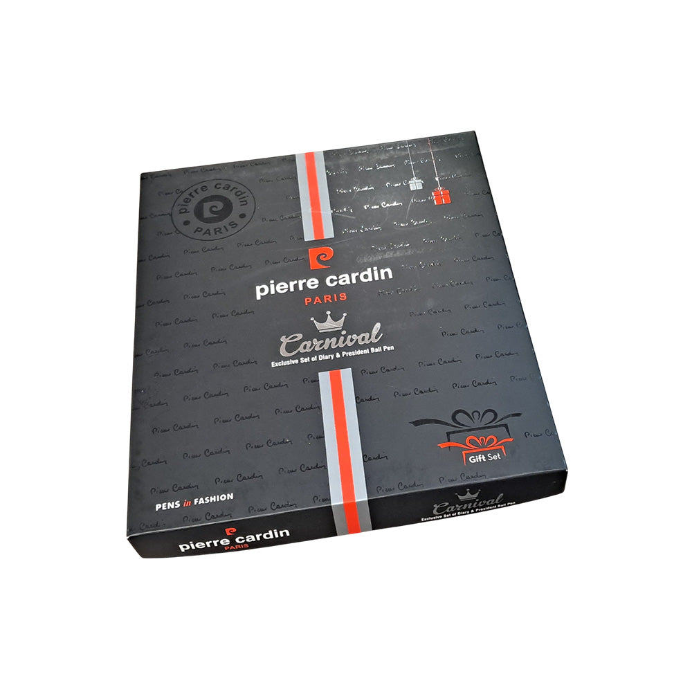 Pierre Cardin Carnival Exclusive Set of Black Diary & President Black GT Ball Pen