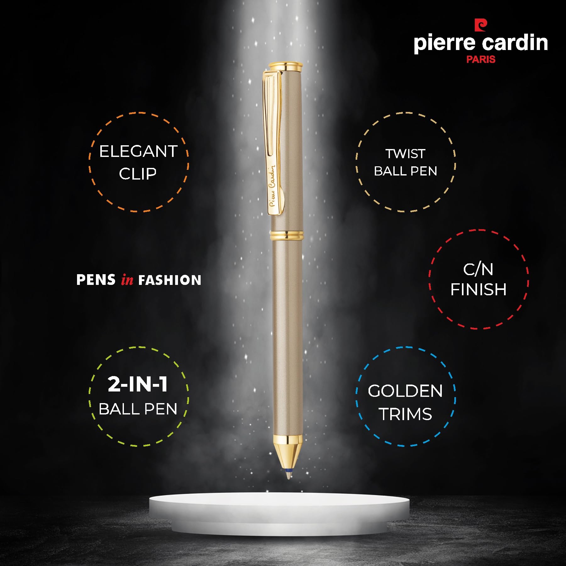 Pierre Cardin Carnival Exclusive Set of Black Diary & Titanium Vista 2-in-1 Ball Pen