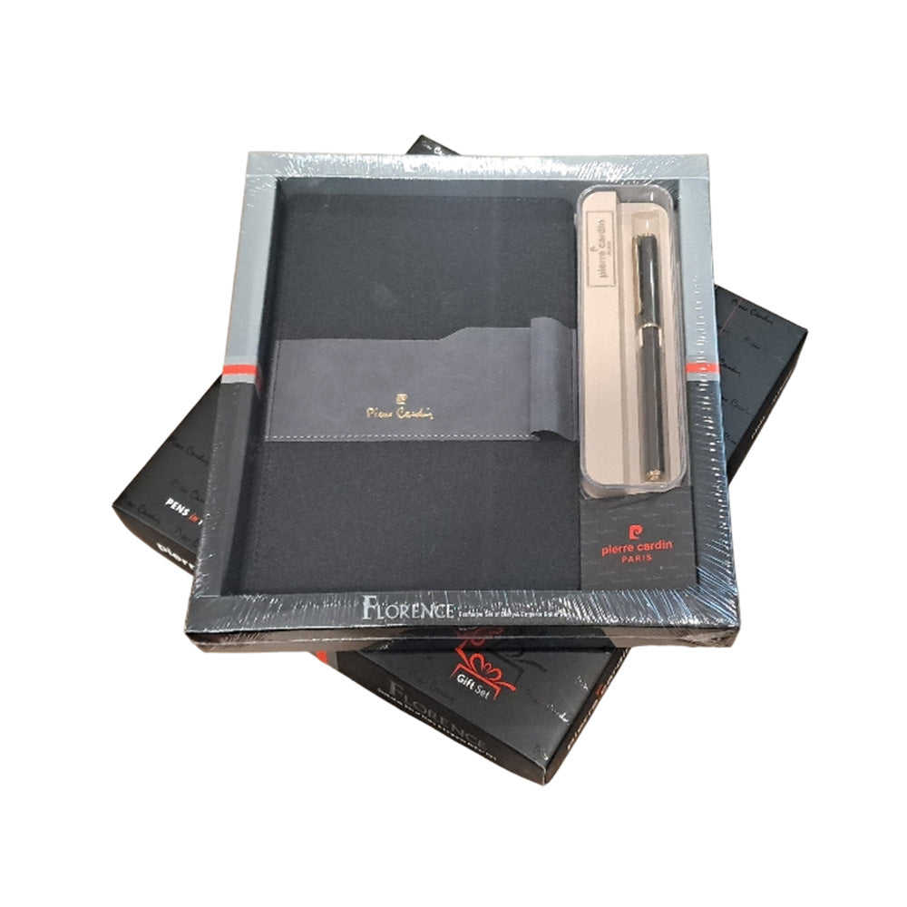 Pierre Cardin Florence Exclusive Set of Black Diary & Emperor Black Roller Pen