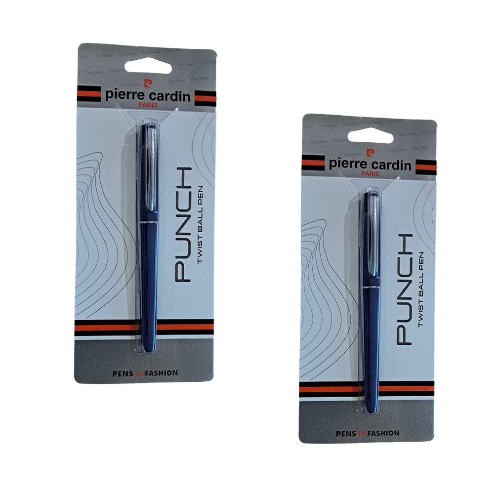 Pierre Cardin Punch Blue Twist Ball Pen (Pack of 2)