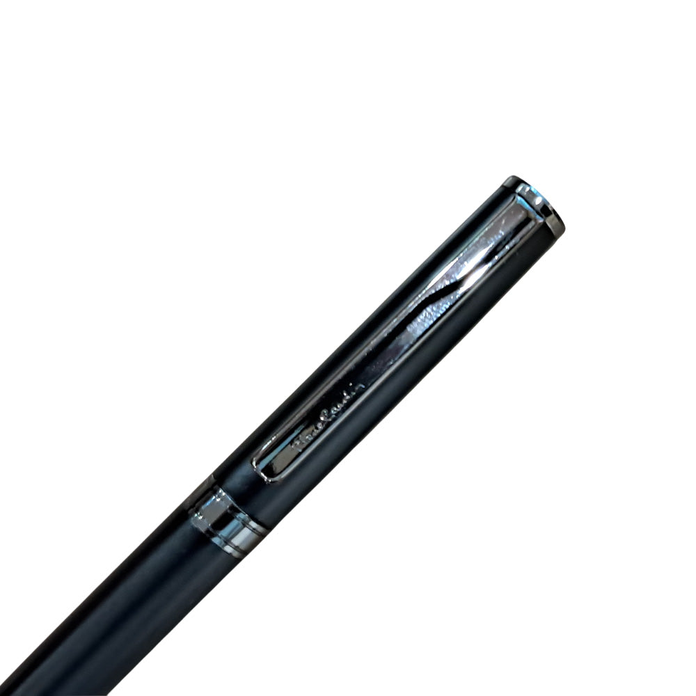 Pierre Cardin High Command Matte Black with Metal Clip Fountain Pen - Medium Nib