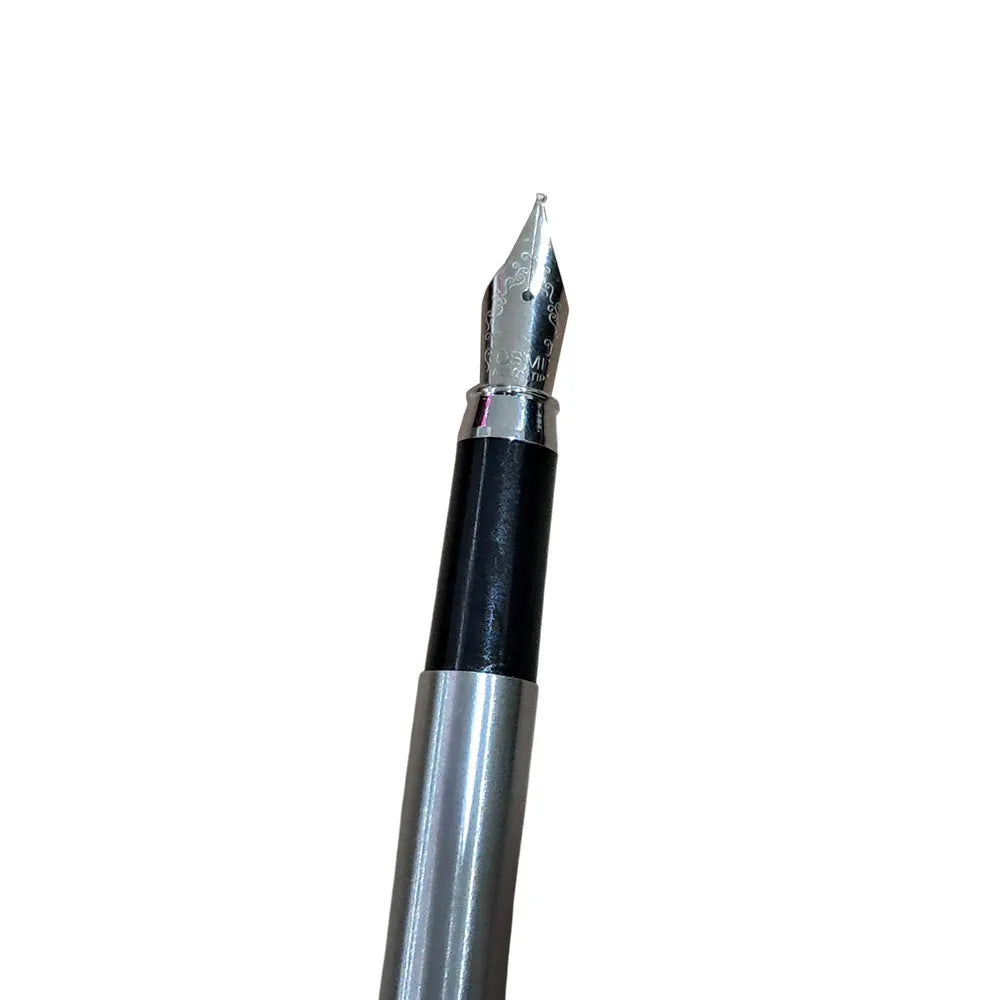Pierre Cardin Avant Brushed Stainless Steel CT Fountain Pen - Soft-Medium Nib0