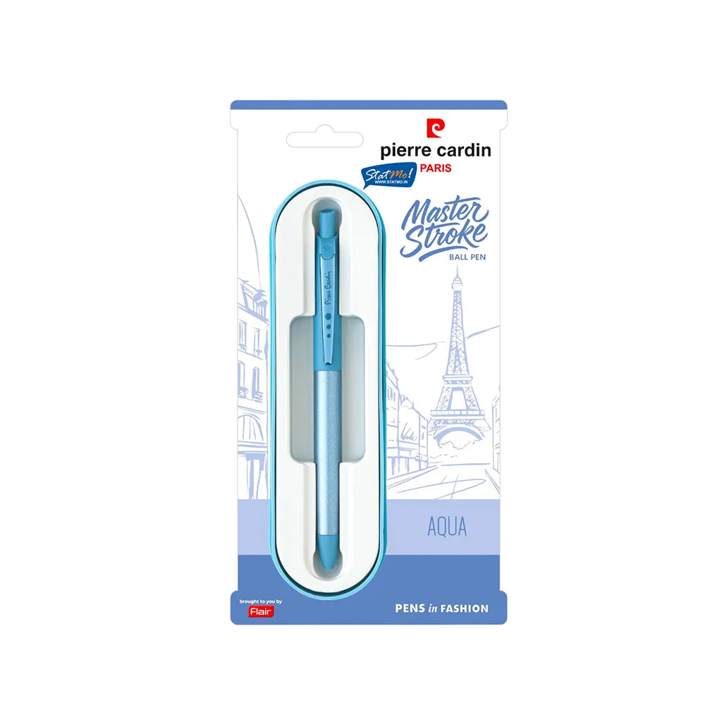 Pierre Cardin Master Stroke Aqua Ballpoint Pen (Pack of 2)