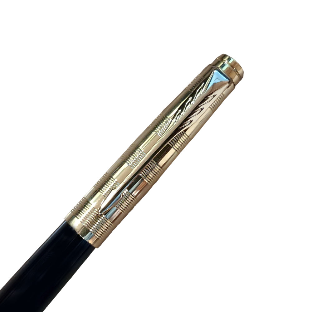 Parker Aster Black & Gold Deluxe GT Fountain Pen – Medium Nib