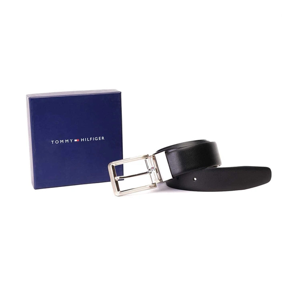 Tommy Hilfiger Gakona Black & Brown Leather Reversible Belt for Men