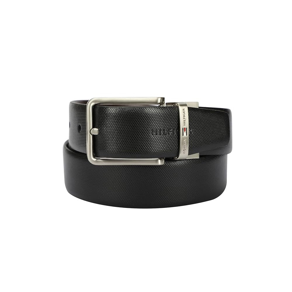 Tommy Hilfiger Fresno Black/Brown Leather Reversible Belt for Men