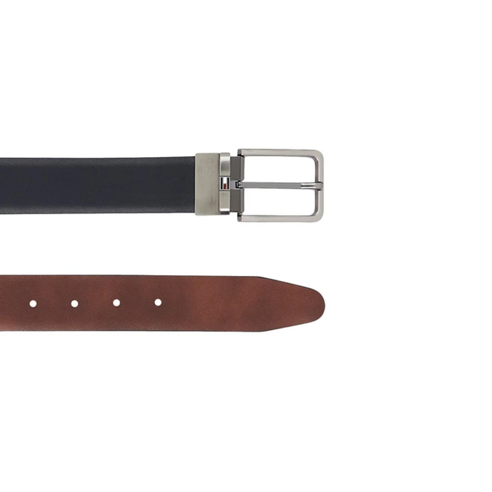 Tommy Hilfiger Cariboo Plus Black & Tan Leather Reversible Belt for Men