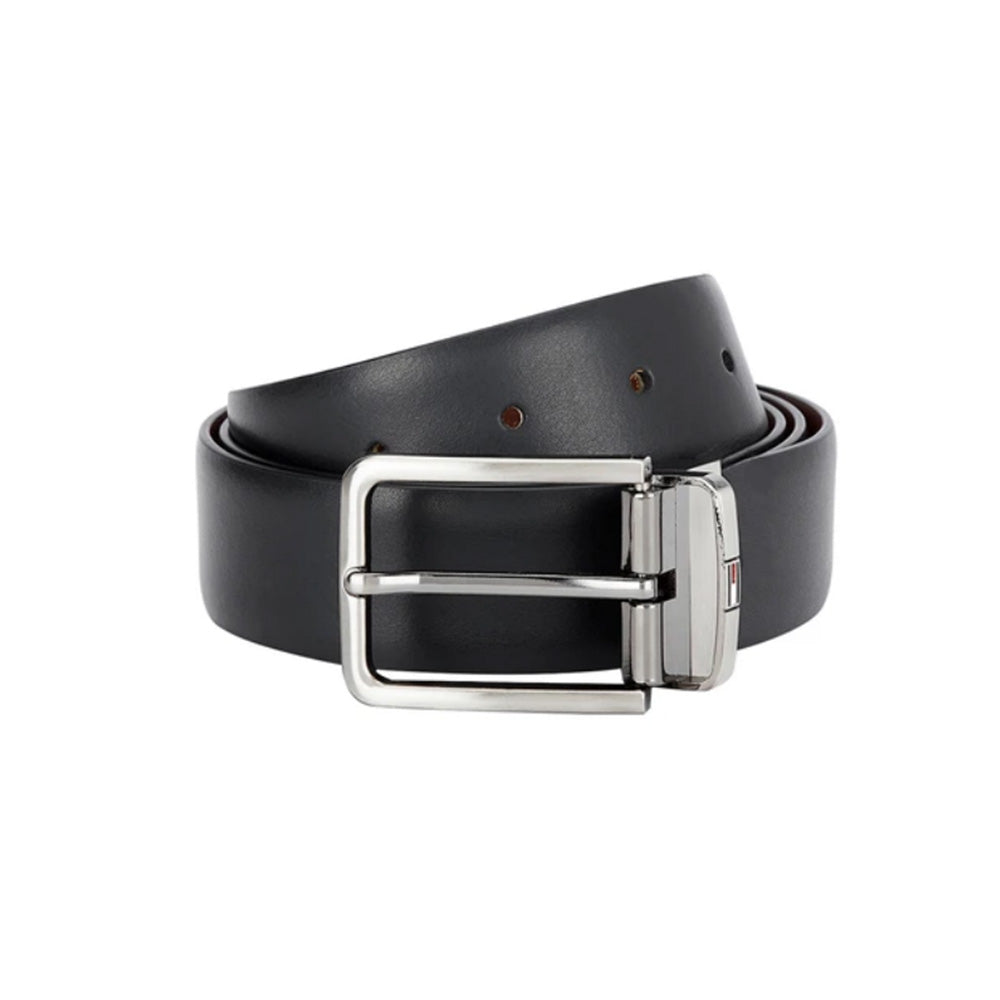 Tommy Hilfiger Cariboo Plus Black & Tan Leather Reversible Medium Belt for Men