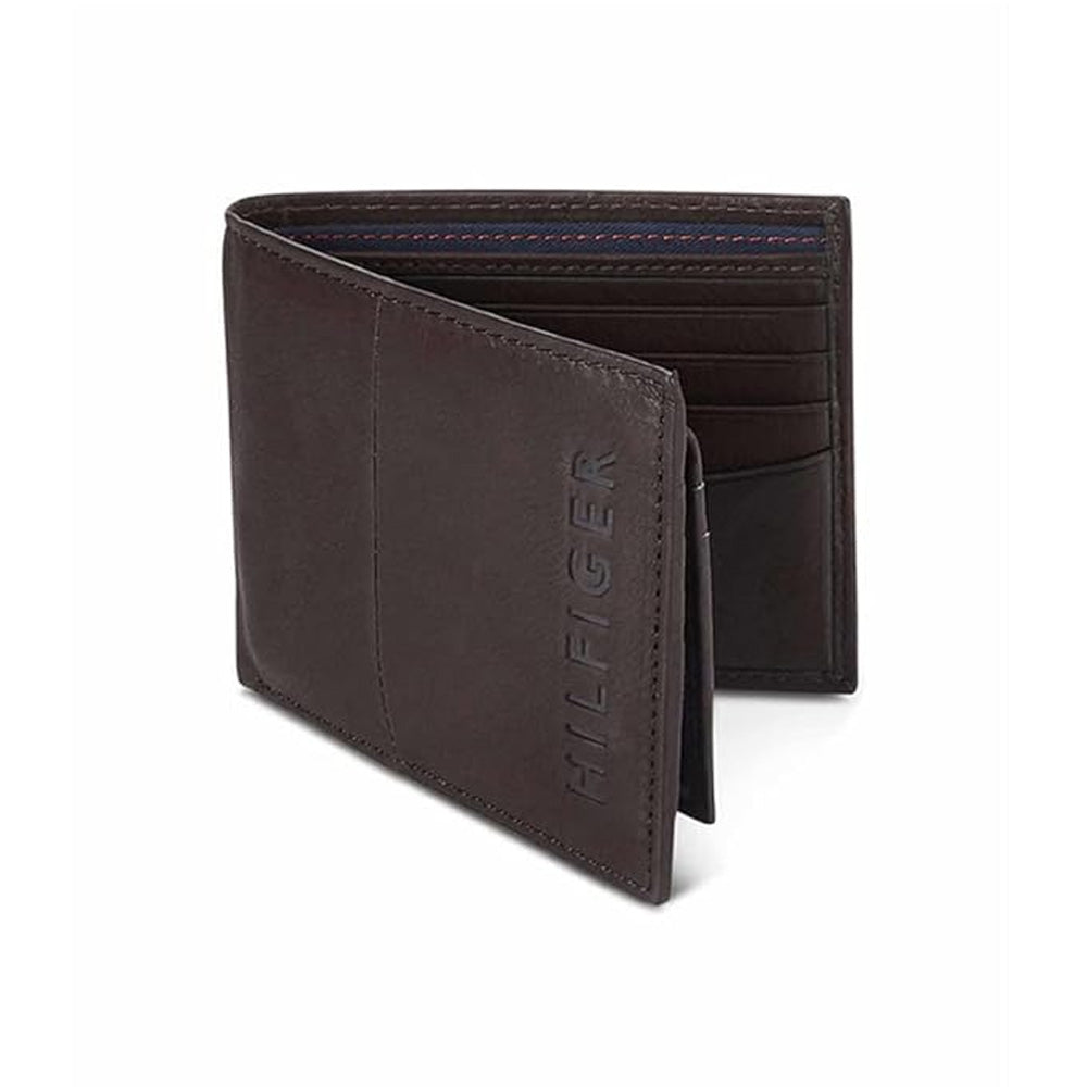 Tommy Hilfiger SLG Brown Gilmore Leather Passcase Wallet