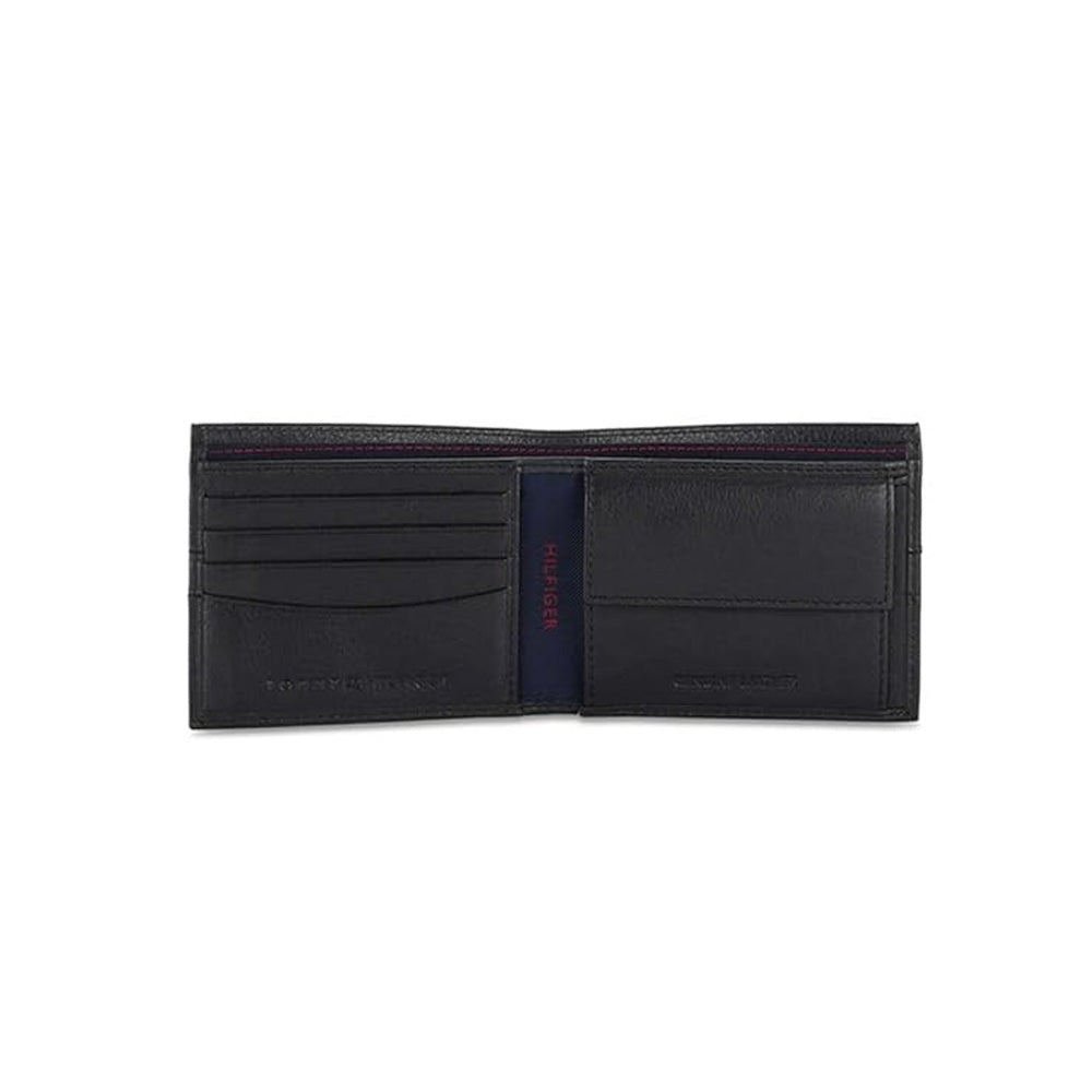 Tommy Hilfiger SLG Hexton Black Leather Global Coin Wallet For Men