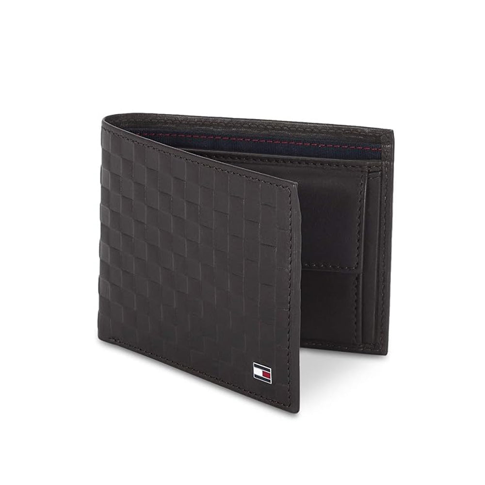Tommy Hilfiger SLG Brown Castell Leather Global Coin Wallet