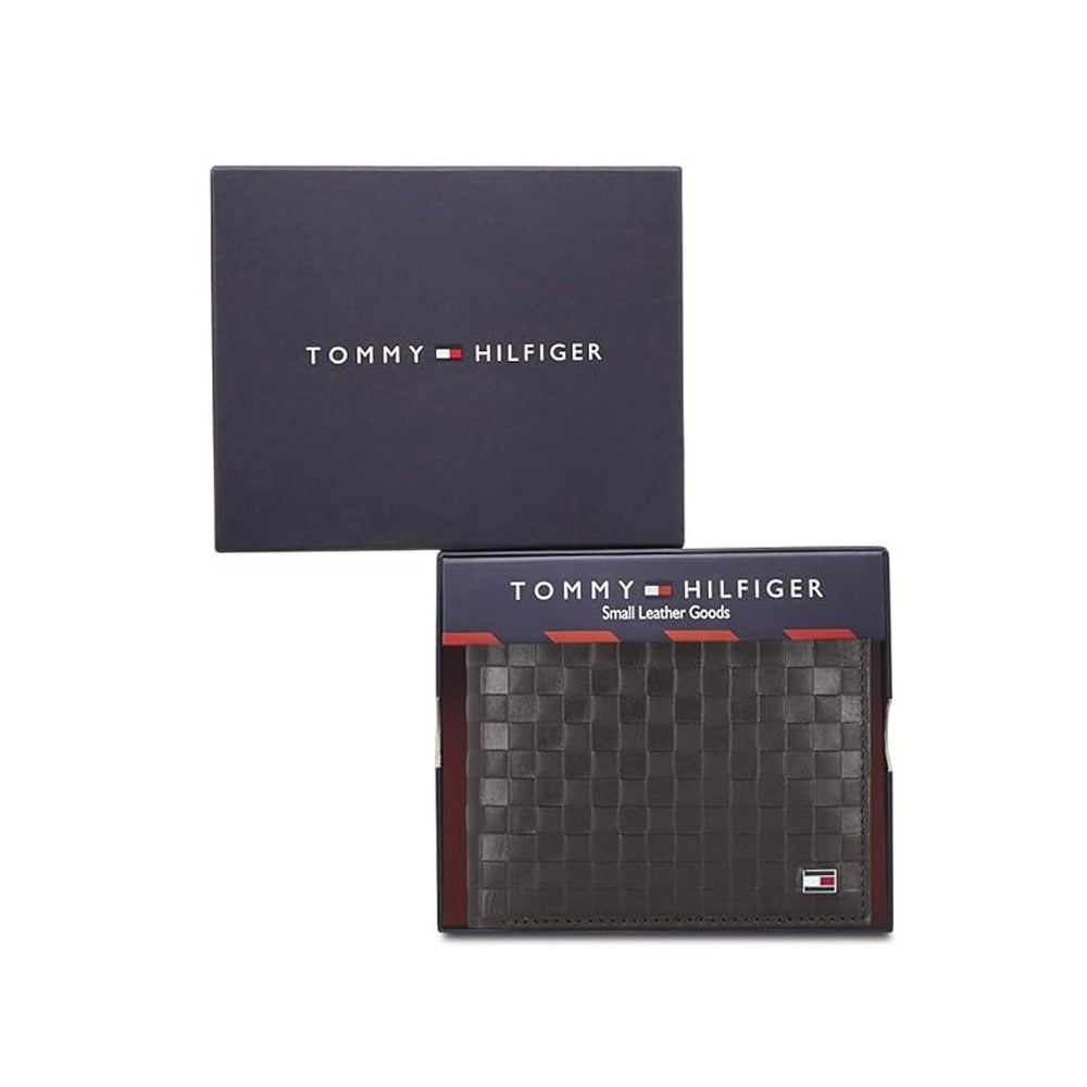 Tommy Hilfiger SLG Brown Castell Leather Global Coin Wallet